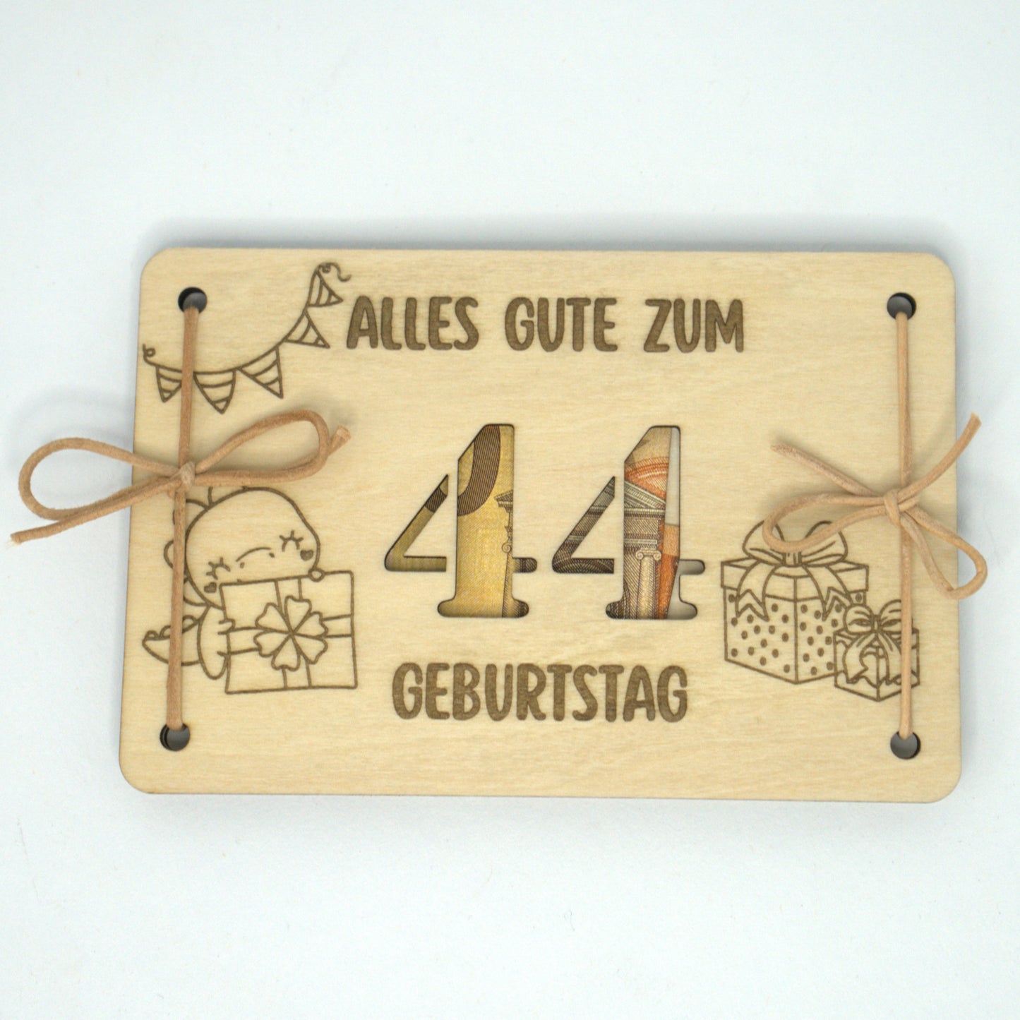 Personalisierbares Geldgeschenk mit Geschenk-Motiv – zum Geburtstag
