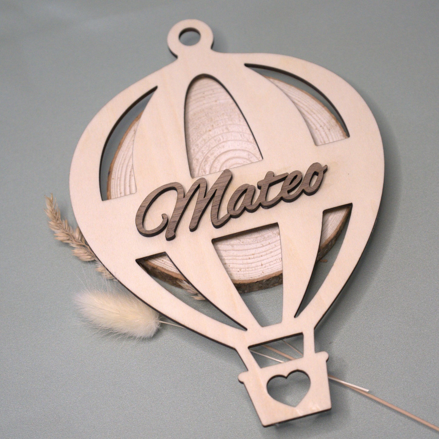 Personalisiertes Türschild Heißluftballon – Kinderzimmer Deko mit Namen