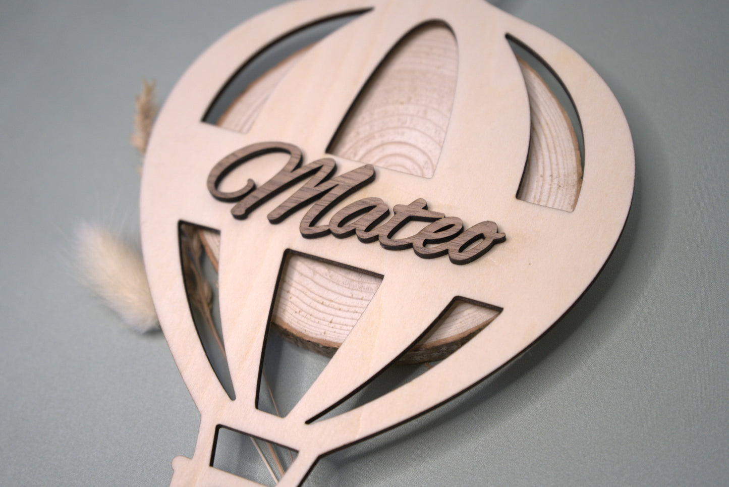 Personalisiertes Türschild Heißluftballon – Kinderzimmer Deko mit Namen