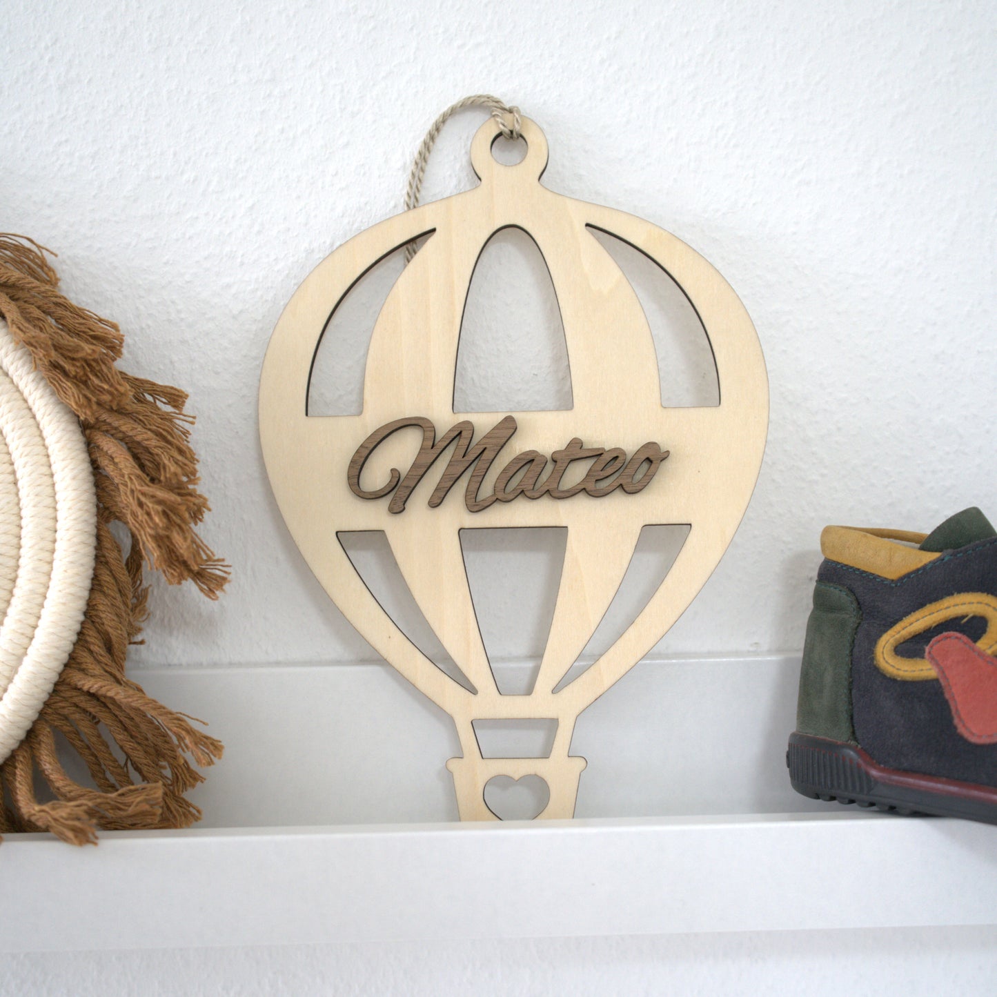 Personalisiertes Türschild Heißluftballon – Kinderzimmer Deko mit Namen
