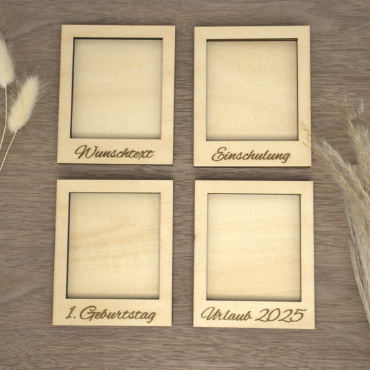 Personalisierter Fotorahmen aus Holz – mit Gravur