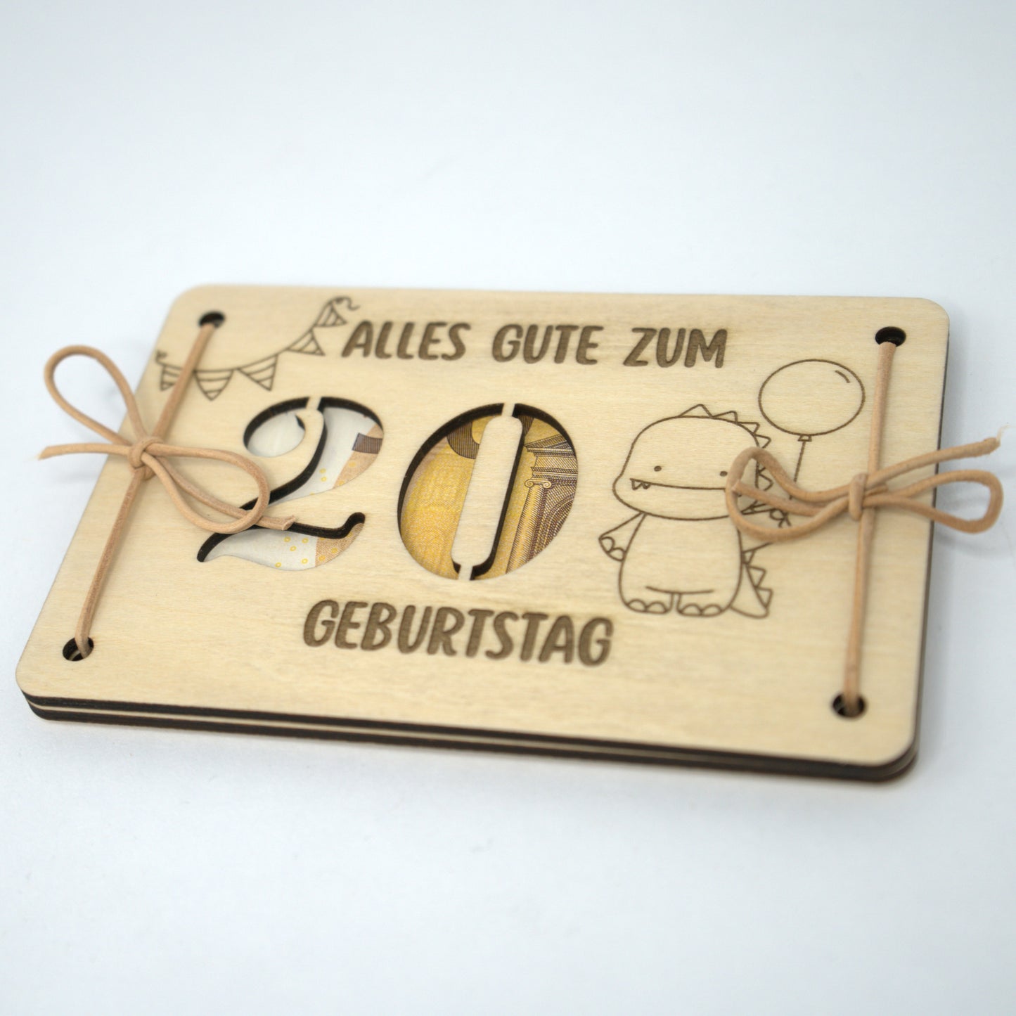 Personalisierbares Geldgeschenk mit Dino – zum Geburtstag