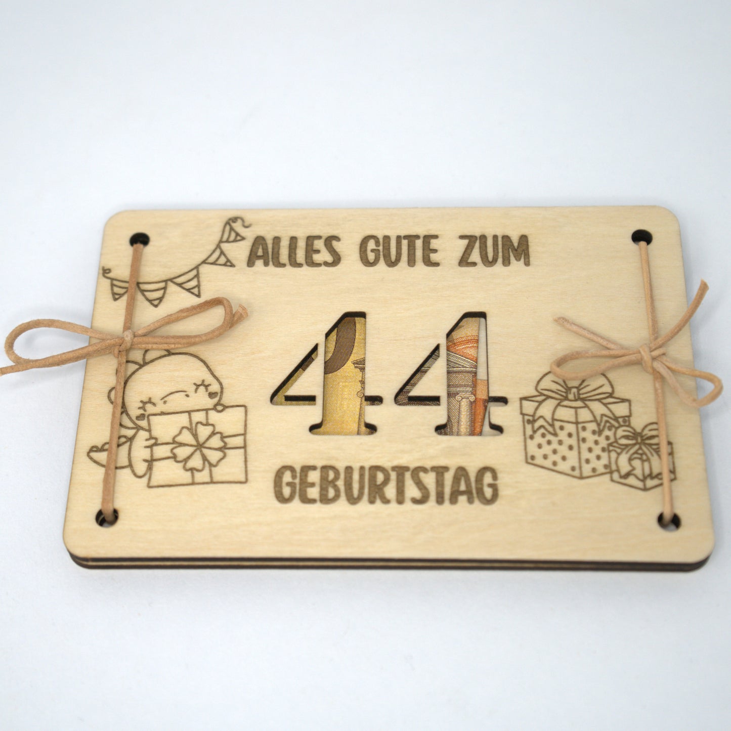 Personalisierbares Geldgeschenk mit Geschenk-Motiv – zum Geburtstag
