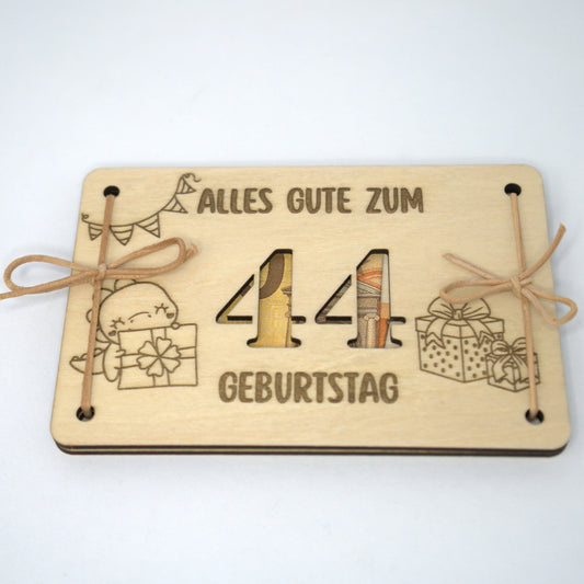 Personalisierbares Geldgeschenk mit Geschenk-Motiv – zum Geburtstag