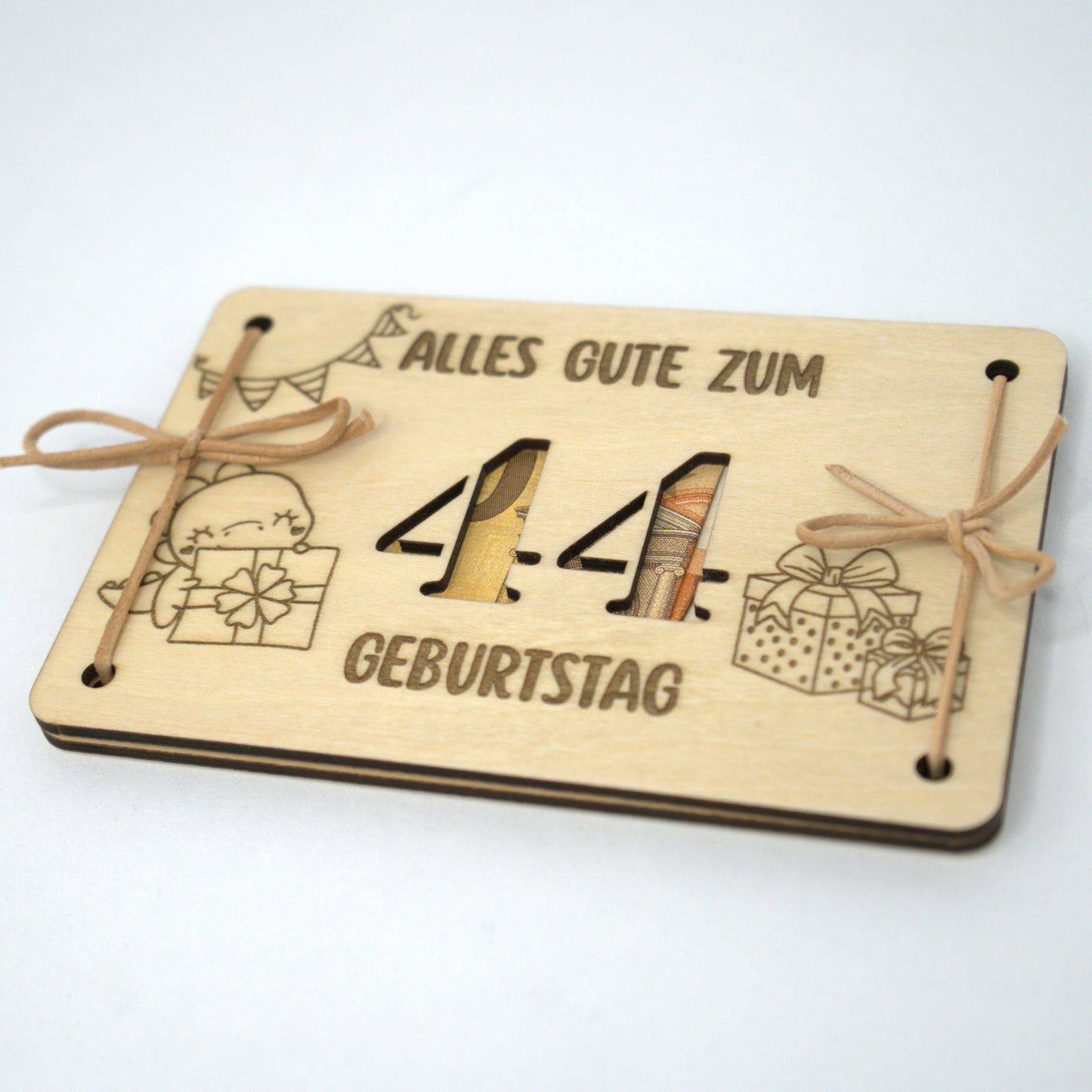 Personalisierbares Geldgeschenk mit Geschenk-Motiv – zum Geburtstag