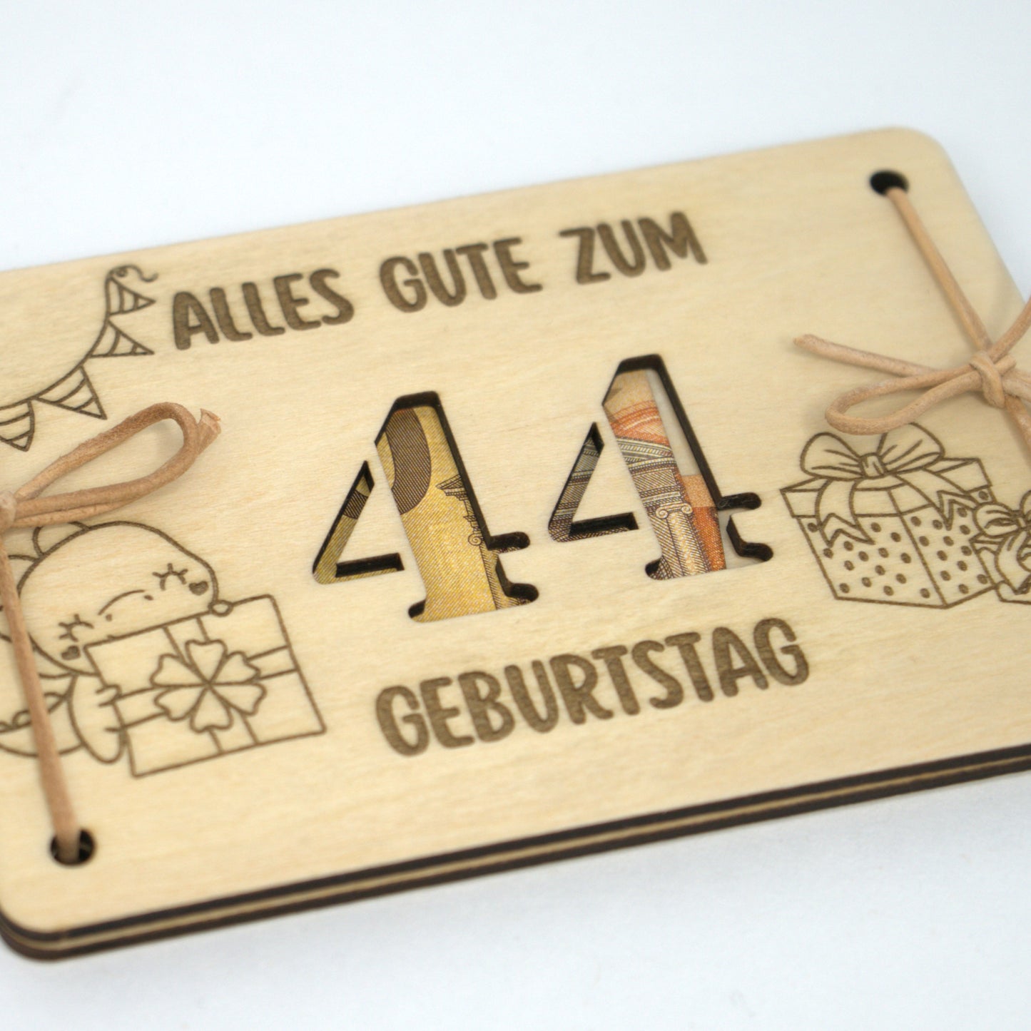 Personalisierbares Geldgeschenk mit Geschenk-Motiv – zum Geburtstag