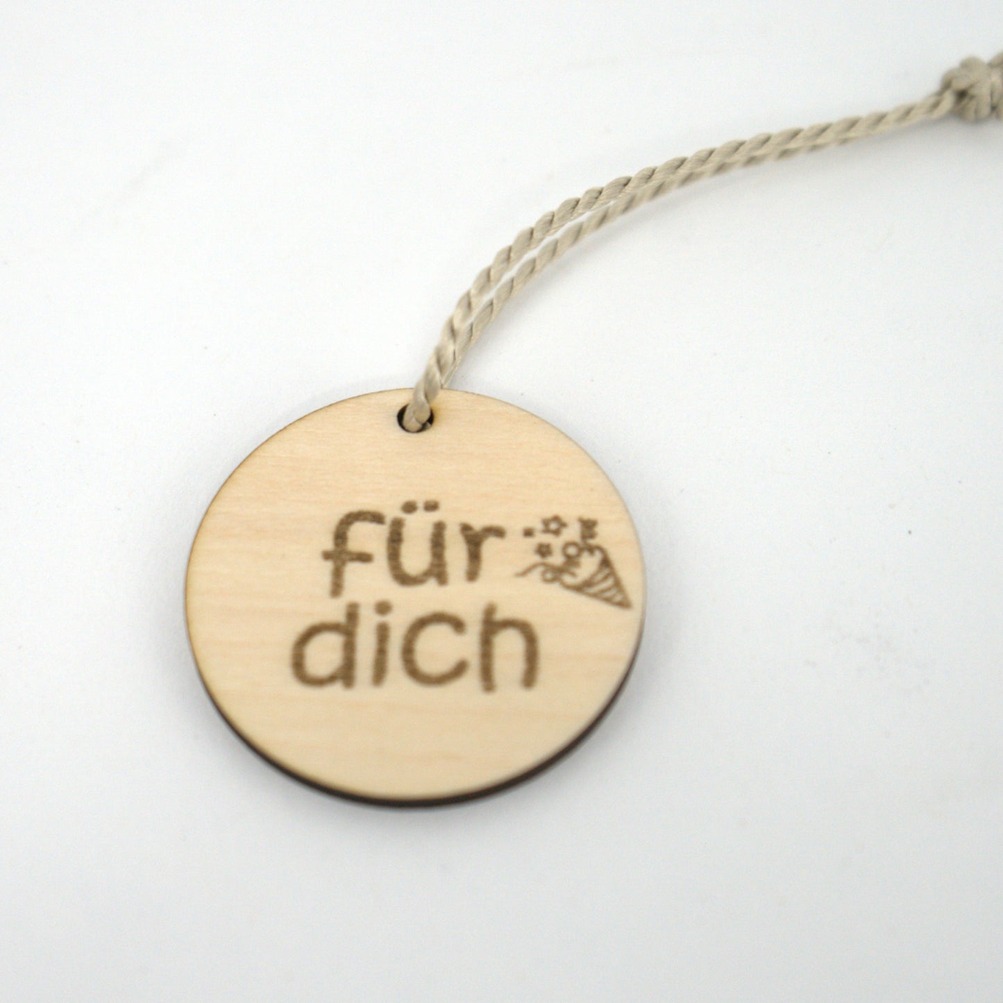 Geschenkanhänger Holz „für Mama / Papa / dich“ | Geschenkdeko mit Gravur