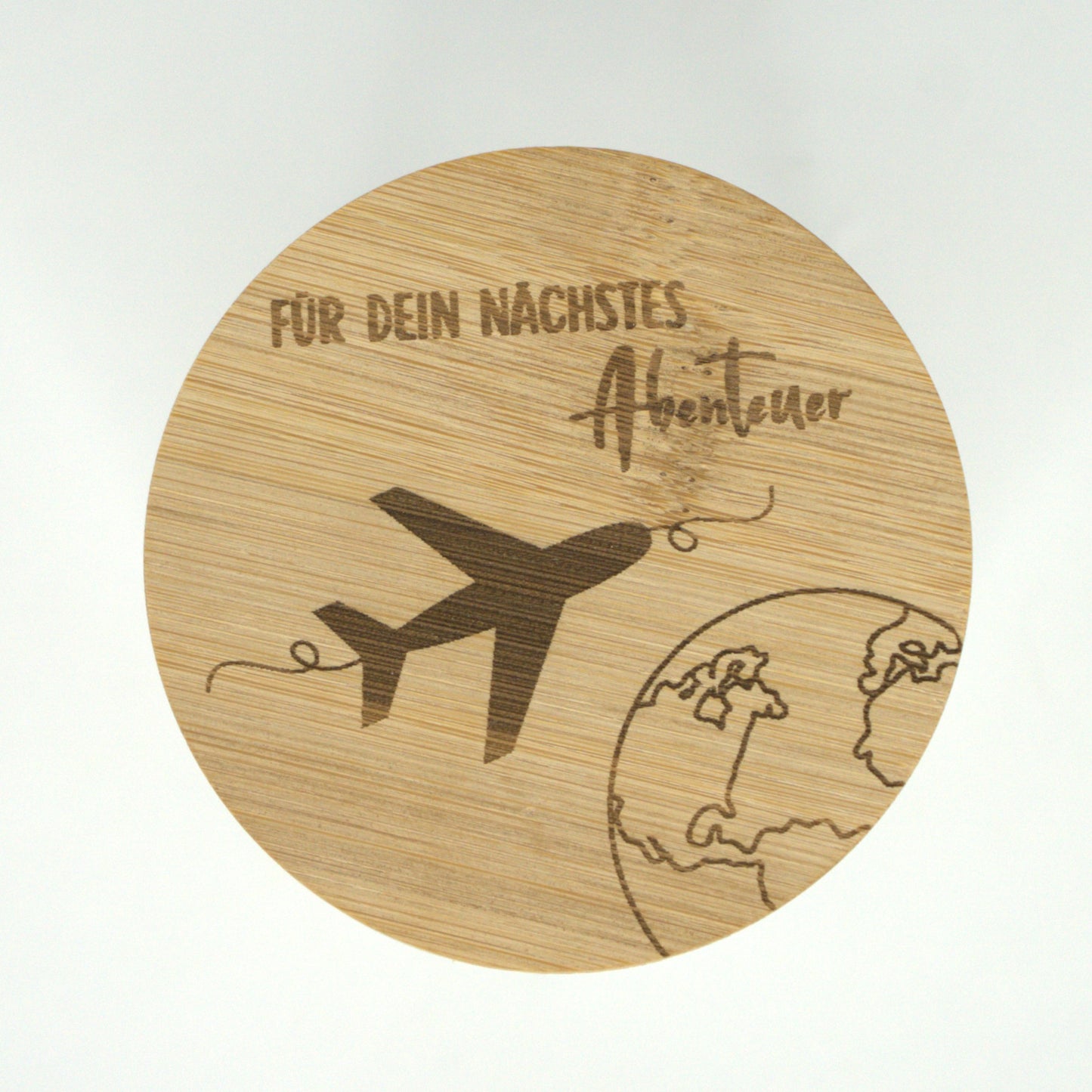 Hochwertiges leeres Kerzenglas mit Bambusdeckel und Silikondichtung